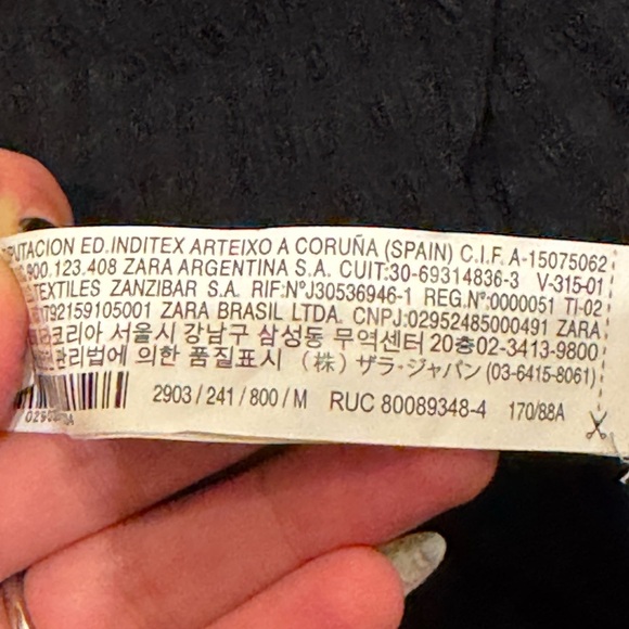 Zara Black Kimono Swim Coverup Fringe 100% Viscose - Womens Size M - Picture 6 of 6